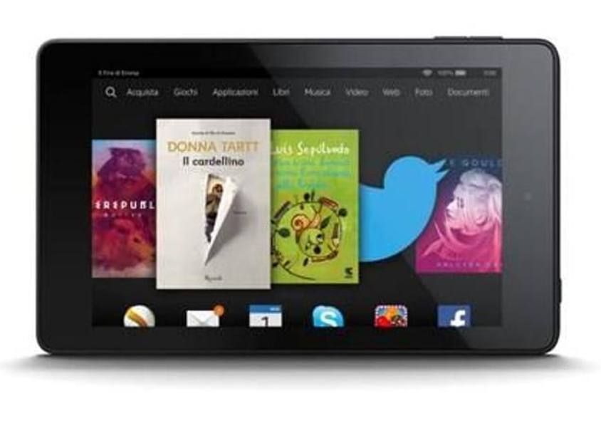Fire HD 7, Tablet Amazon con schermo da 7&#39;&#39;, 2 fotocamere, wi-fi, in cinque colori. 139 euro 